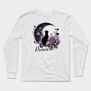 Dream Kitty and rose Long Sleeve T-Shirt